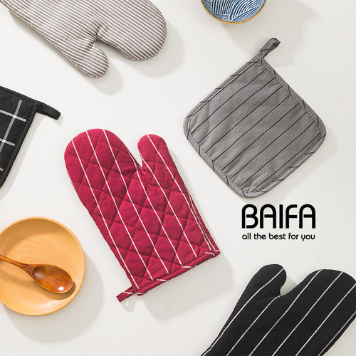 BAIFA布艺隔热手套隔热防烫