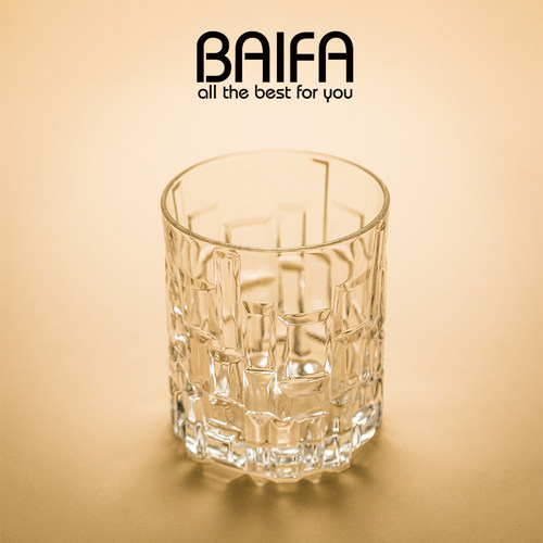 BAIFA优质玻璃浮雕方块杯