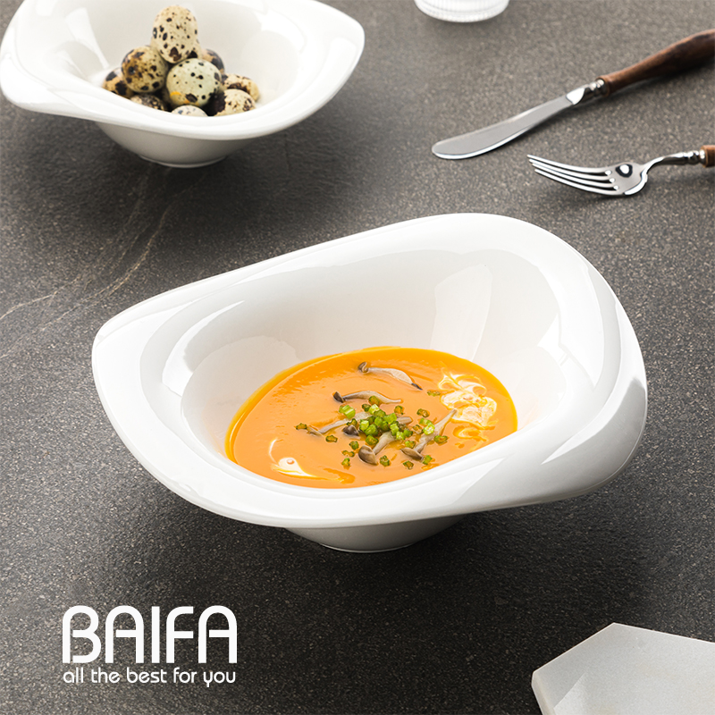 BAIFA花瓣深盘陶瓷餐具