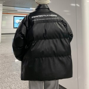 冬装 ins印花情侣皮衣羽绒外套加厚服 H597 P118 女类图片