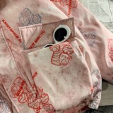 地毯风冬装涂鸦熊大毛领加厚情侣衣外套H577P138控168女类，女装棉衣/棉服，电商A341