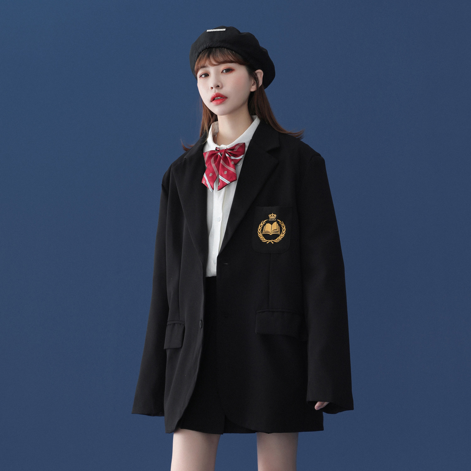 中性风JK服刺绣情侣休闲西装学院风西服外套女H535P95女类,女装西装,电商A341