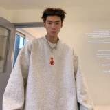 2022情侣装春装新年潮绣花情侣卫衣套头外套H703P58控78女类，男装卫衣，电商A341