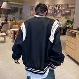 24年新品小香风棒球服撞色拼接PU皮外套复古夹克男H873P108，男装夹克，电商A341