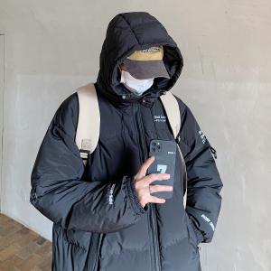 主推 美式撞色工装冲锋衣情侣棉服面包服连帽外套男H911 P138图片