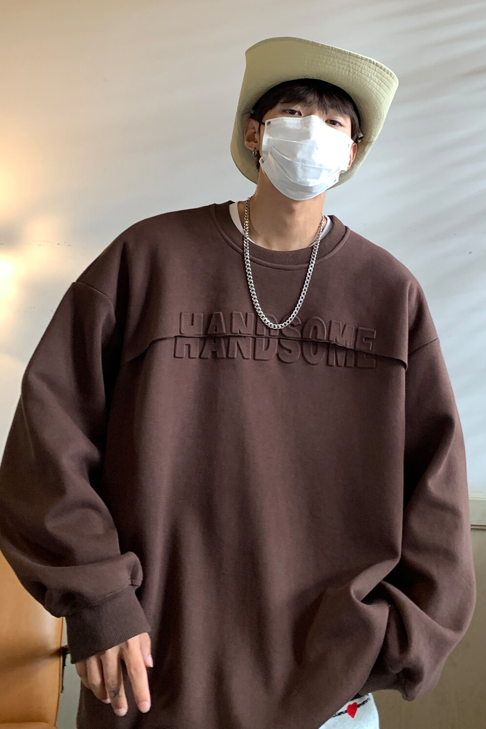 2024秋装新品钢印情侣卫衣假两件外套宽松上衣H759P65男,男装卫衣,电商A341