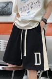 A3412023夏季拼色绣花休闲宽松短裤5分裤KH05P38控48，男装休闲裤，电商A341