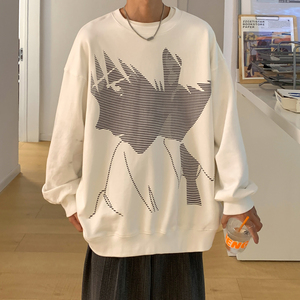 主推 港风新品 潮卡通动漫圆领套头情侣卫衣 H651 P38 男类图片