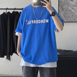 21夏季新品立体浮雕反光短袖T恤男潮流港风糖果色半袖H605P38，男装T恤，电商A341
