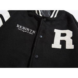 主推 冬装 pu皮拼接毛巾绣棒球服夹克棉衣加厚外套潮 H686 P118男图片