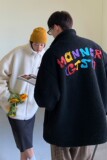 情侣装冬装羊羔毛印花字母情侣棉衣加厚外套H690P118女类，女装棉衣/棉服，电商A341