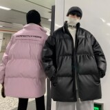 冬装ins印花情侣皮棉衣羽绒棉外套加厚棉服H597P118女类，女装棉衣/棉服，电商A341
