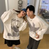 主推22情侣装新品潮卡通动漫圆领套头情侣卫衣H651P38女类，女装卫衣/绒衫，电商A341