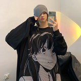 主推22情侣装新品潮卡通动漫圆领套头情侣卫衣H651P38女类，女装卫衣/绒衫，电商A341