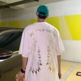 主推情侣装涅槃重生七彩烫金情侣短袖T恤大码衫H525P35男类，男装T恤，电商A341