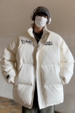 情侣装冬装美式印花机车皮棉服PU情侣棉衣面包服外套男H909P128，男装棉衣，电商A341