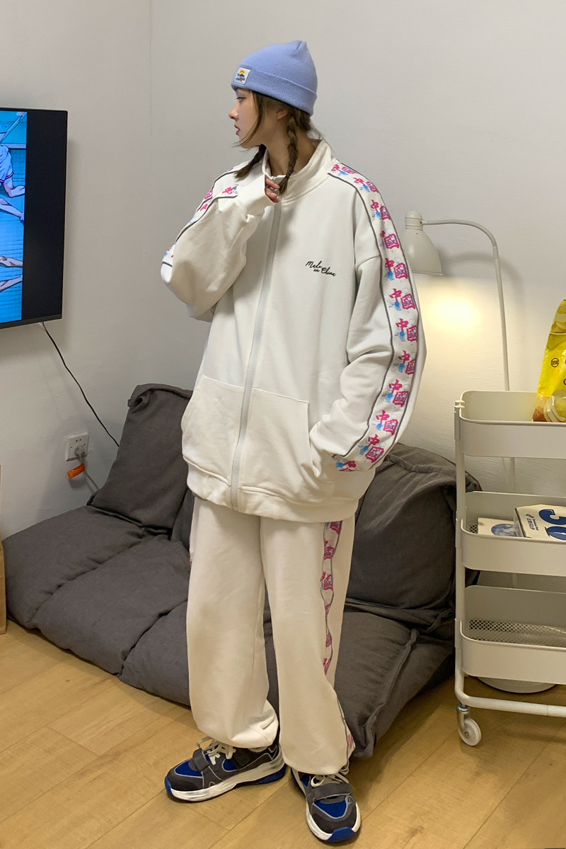 宇航员反光印花中性卫衣套装班服衣货号H665P65裤KH02P55,女装卫衣/绒衫,电商A341