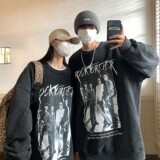 情侣装秋装水洗做旧美式情侣卫衣大码外套上衣H764P65女类，女装卫衣/绒衫，电商A341