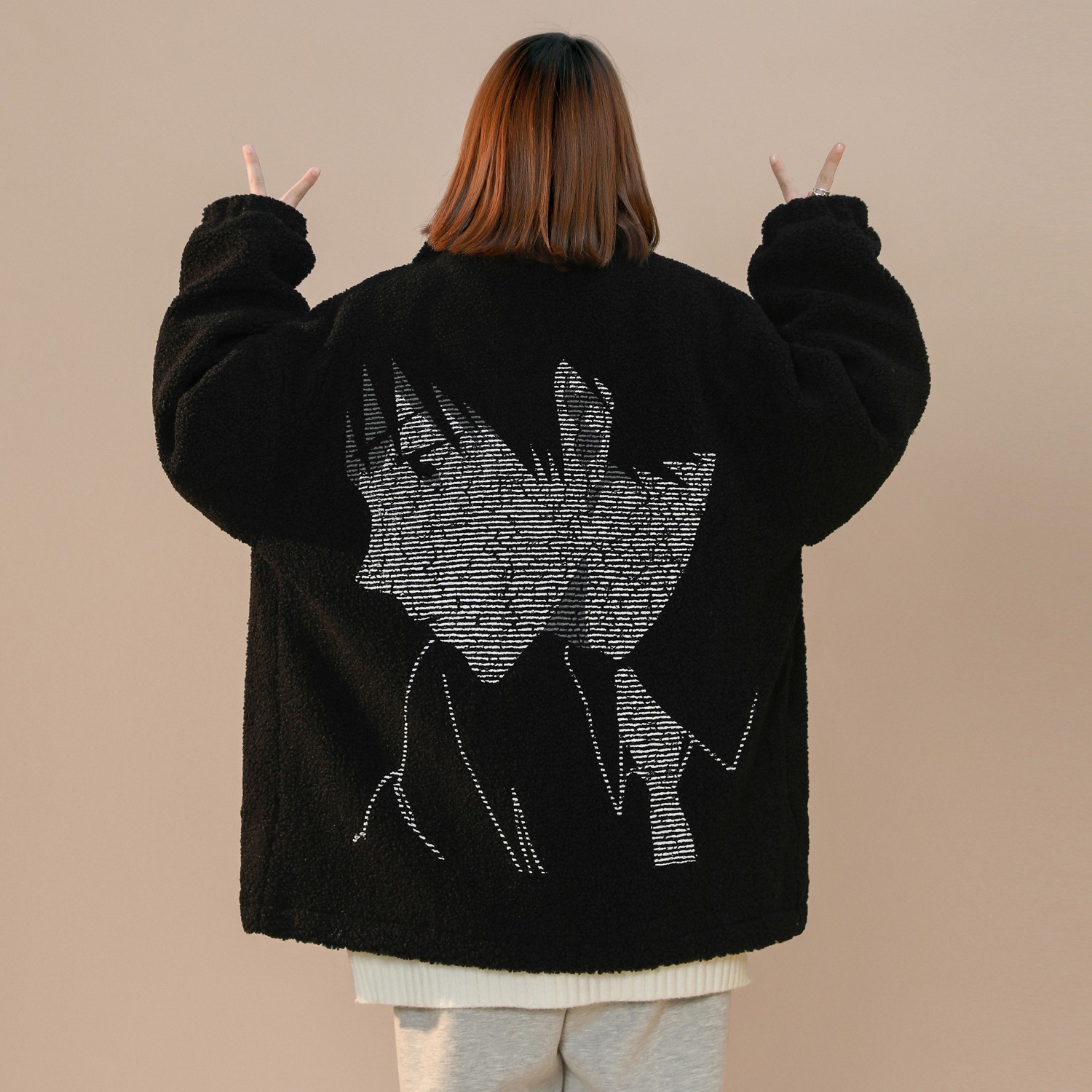 中性风新品潮卡通动漫加厚羊羔毛情侣棉衣H685P118女类,女装棉衣/棉服,电商A341