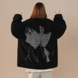 中性风新品潮卡通动漫加厚羊羔毛情侣棉衣H685P118女类，女装棉衣/棉服，电商A341