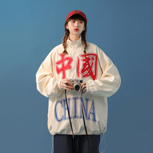 中性风 印花外套情侣夹克宽松上衣 H649 P88 女类控108,女装卫衣/绒衫,电商A341