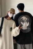 主推情侣装秋装水洗做旧卡通动漫情侣卫衣大码外套H751P58男类，男装卫衣，电商A341