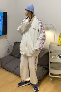 宇航员反光印花中性卫衣套装班服 衣货号H665P65裤KH02 P55图片