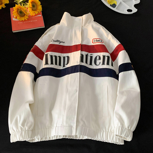 摆拍平铺 2024秋装复古机车服ins潮牌夹克外套上衣男女H806 P108图片