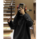 中性风德绒打底衫半高领加厚内搭绣花情侣卫衣男女H906特批P25，男装卫衣，电商A341