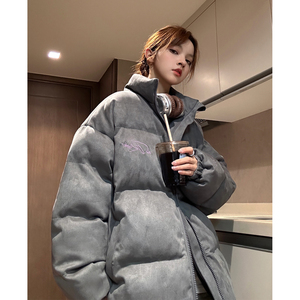 中性风 美式鹿皮绒情侣羽绒棉服面包服棉衣外套男女 H913 P128图片