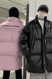 情侣装冬装 印花情侣皮棉衣羽绒棉外套加厚棉服 H597 P118 男类图片