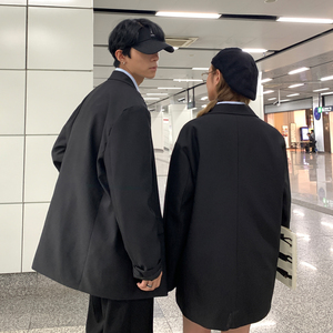 2021情侣装JK服 男女刺绣宽松情侣西装 学院风外套 H535 P95 女类图片