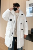 冬装新品美式工装中长款棉服情侣连帽棉衣宽松外套男H915P168，男装棉衣，电商A341