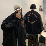 2023秋装毛呢拼接PU皮棒球服夹克情侣外套H572P118女类，女装短外套，电商A341