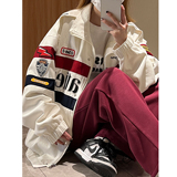 中性风2023秋装复古机车服ins潮牌夹克外套上衣女H806P108，男装夹克，电商A341