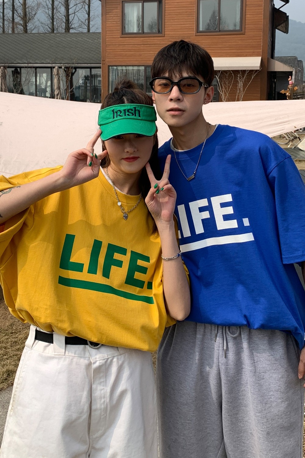 情侣装夏装印花字母情侣短袖T恤衫大码宽松上衣H723P30女类,男装T恤,电商A341