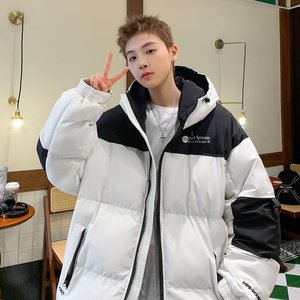 冬装新品 美式撞色工装冲锋衣情侣棉服面包服连帽外套男H911 P138图片