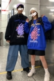 2021情侣装秋装涂鸦熊印花圆领情侣卫衣外套H556P38男类，男装卫衣，电商A341