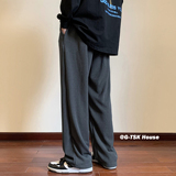 A341秋装新款坑纹卫裤抽绳宽松休闲裤长裤KH10P48控65男，男装休闲裤，电商A341
