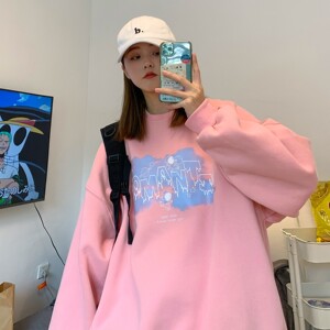 情侣装秋装 潮牌太空人字母印花情侣卫衣外套 H650 P38 女类图片