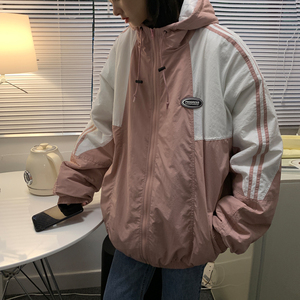 冬装 拼接棉服运动风连帽情侣棉衣外套 H573 P118 控148男类图片