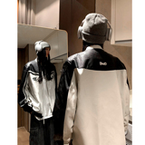 美式复古拼接pu机车服情侣加厚皮衣夹克棉衣外套男女H897P118，男装夹克，电商A341