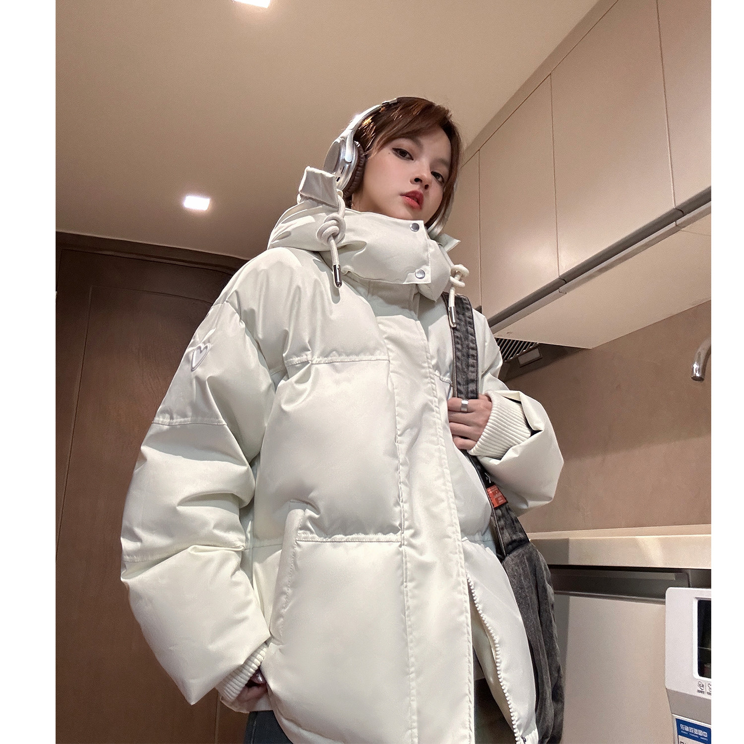 主推中性冬装美式加厚情侣连帽羽绒棉服外套面包服男女H910P138,男装棉衣,电商A341