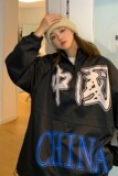中性风春装印花外套情侣夹克宽松上衣H649P88女类控108，女装卫衣/绒衫，电商A341