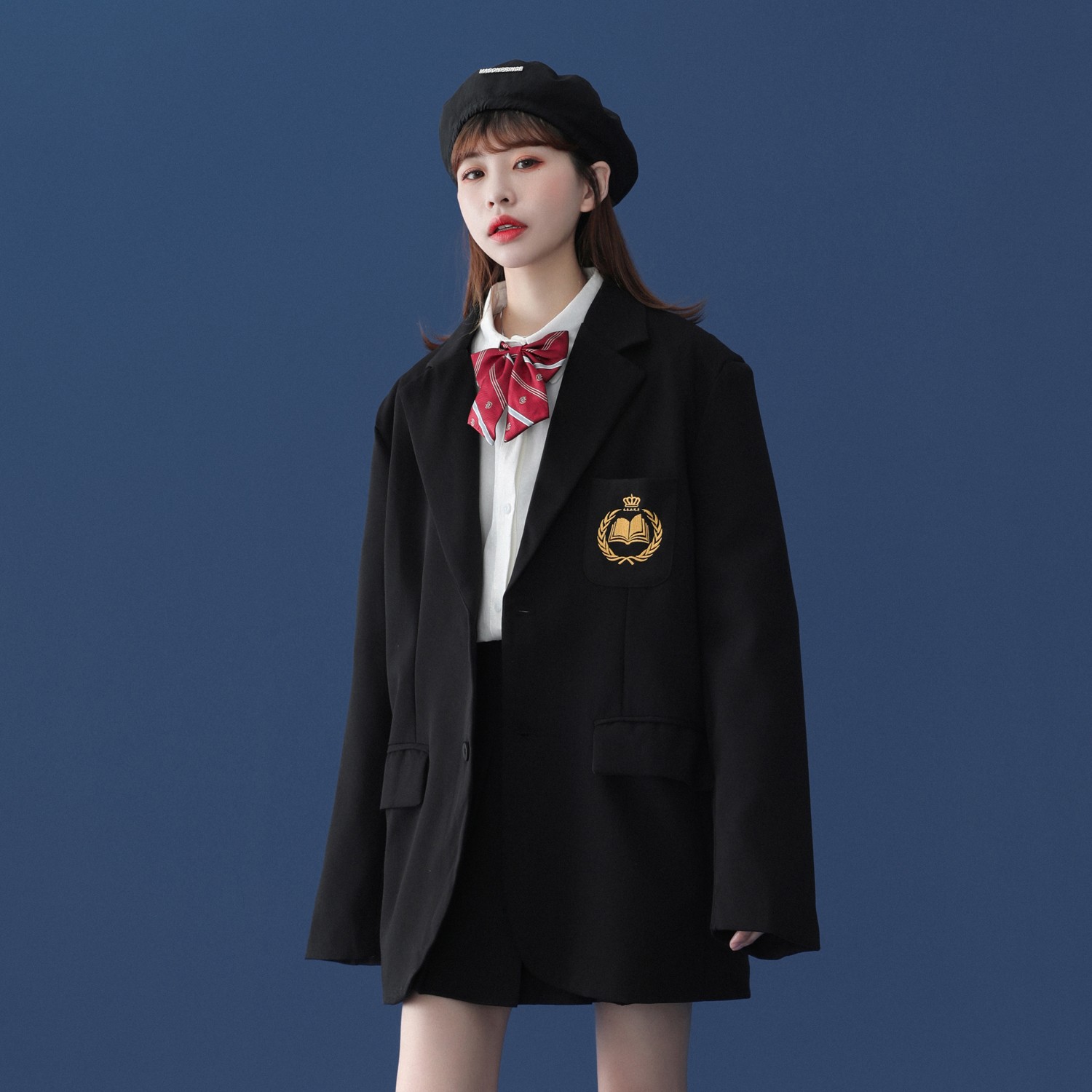 中性风JK服刺绣情侣休闲西装学院风西服外套女H535P95女类,女装西装,电商A341
