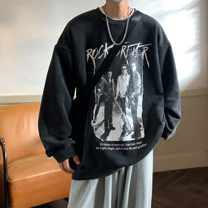 秋装新品 水洗做旧美式情侣卫衣大码外套 上衣 H764 P65 男类图片