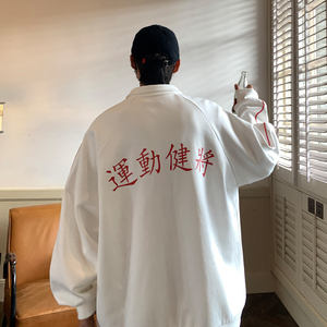 2024秋装新品运动学院风情侣卫衣团购班服H757P68男