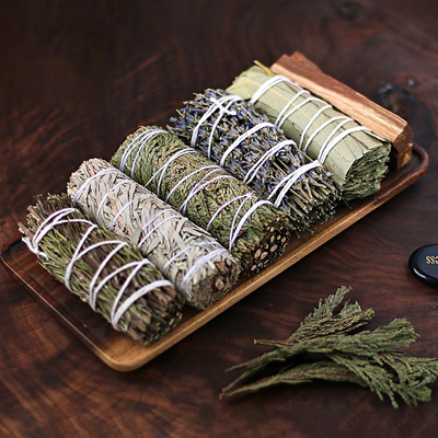 白鼠尾草迷迭香水晶净化消磁香薰