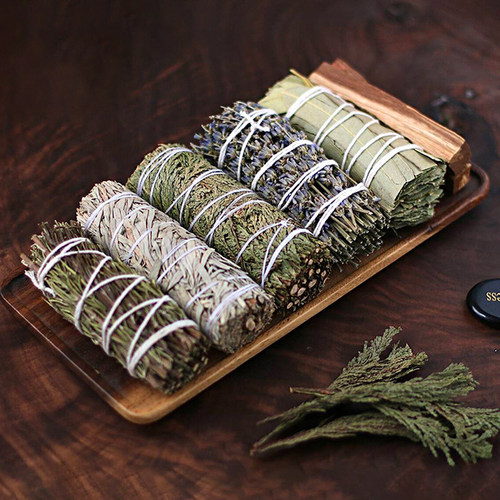 白鼠尾草迷迭香水晶净化消磁香薰