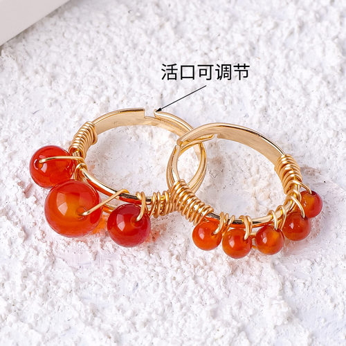 玛瑙戒指小众独特戒指女新中式